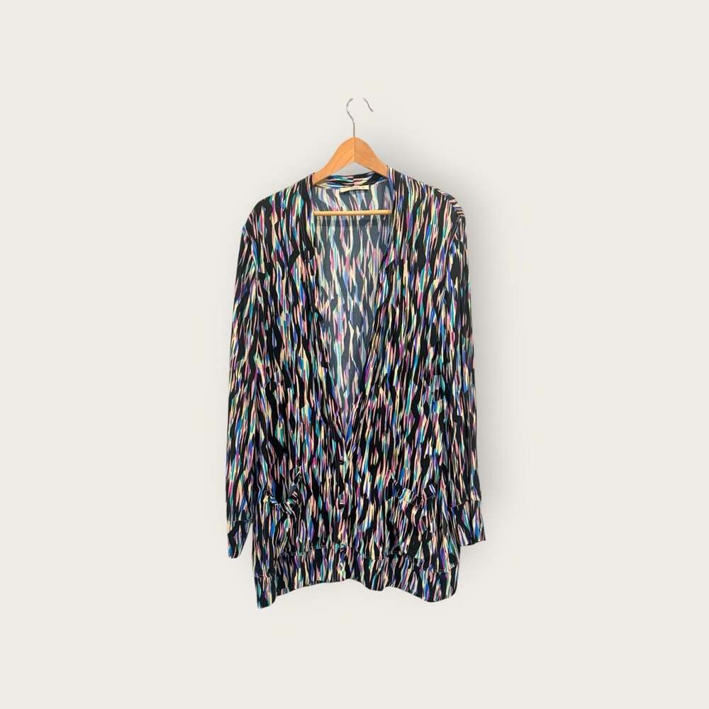 Etro Multicolor Abstract Print Long Sleeve Cardigan